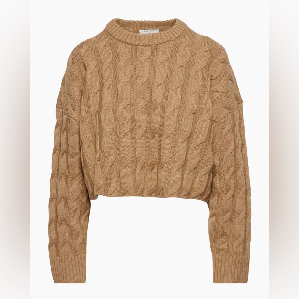 ARITZIA BABATON Glory Merino Wool Sweater (Camel/Tan)